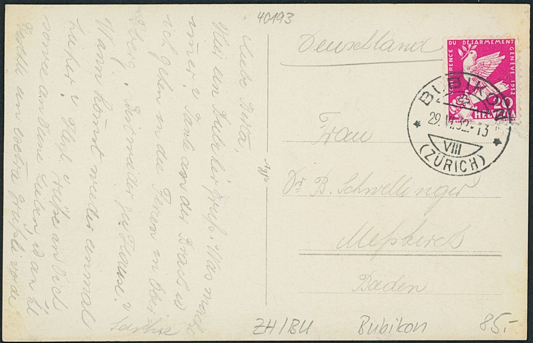 Cartoline postali: ZH Bubikon – Usato da Schindellegi venduto da leecollect 1