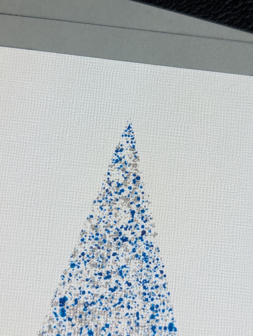 Karten: 2er Set Weihnachtskarten Handbemalt Tannenbaum Blau Silber – Neu und originalverpackt aus Winterthur von LaVieColor 7