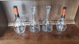 4 Carlos I Imperial Brandy de Jerez Flaschen - Für Deko