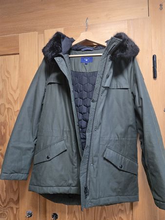 GANT Winterjacke Damen Gr. S warm Kunstfell Kapuze