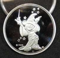 Münze Disney Mickey Mouse, Euro Disney 1992 Silber