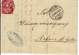 Brief, Ambulant Winterthur - Arbon 1885