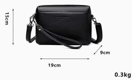 Damenhandtasche aus Kunstleder in Schwarz