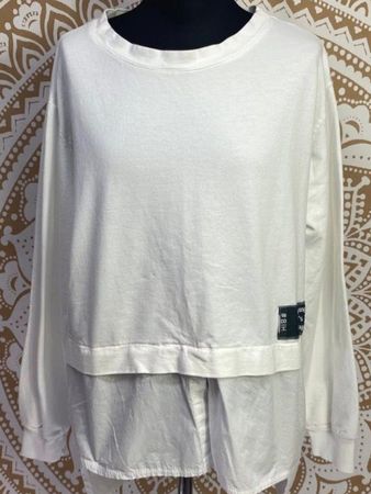Acqua & Limone Sweatpulli mit Blusenansatz weiss Grösse 44