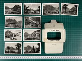 Lugano, alte Souvenir Photo Mappe, Tourismus, Tessin
