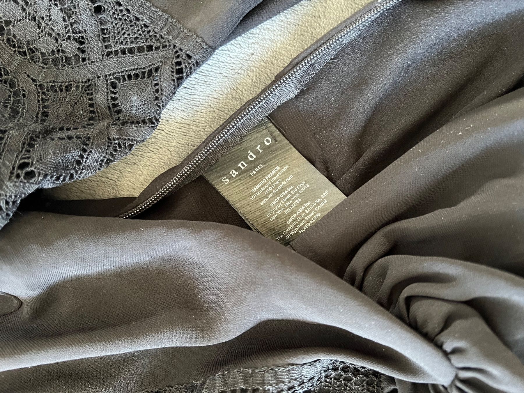 Sandro Vestiti: SANDRO, Robe noire légère à dentelle – Usato da Genève venduto da alfalfa 5