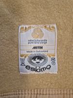 Eskimo Wolldecke Plaid 100% Schurwolle, Vintage 188×144cm