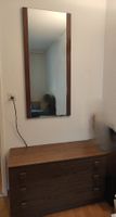 Set Kommode und Spiegel massiv Holz braun 