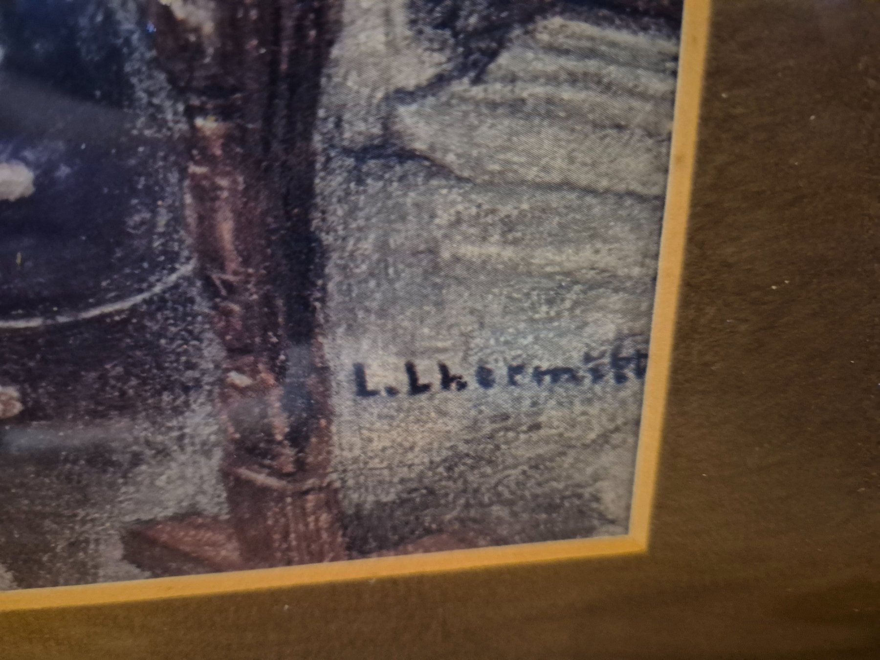Grafica & Litografie: Alte Lithographie, L. Lhermitte, gerahmt – Usato da Grandval venduto da ChezJerome 1