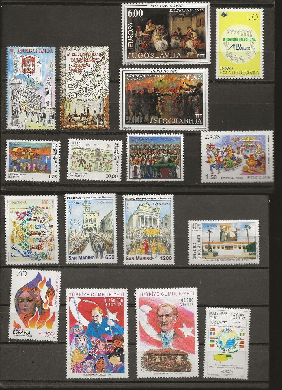 Tutti i francobolli: Europa Tous les pays 1998 ** – Nuovo (secondo la descrizione) da Sion venduto da PierreP01 1