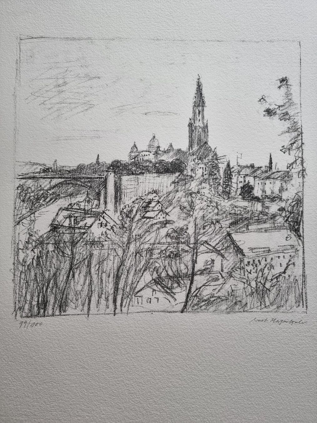 Grafica & Litografie: ERNST MORGENTHALER LITHOGRAPHIE SIGNIERT NUMMERIERT – Usato da Gersau venduto da grafik-kunst