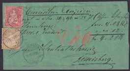 1876, 12 Rp. Nachnahme EINSIEDELN - FEUSISBERG