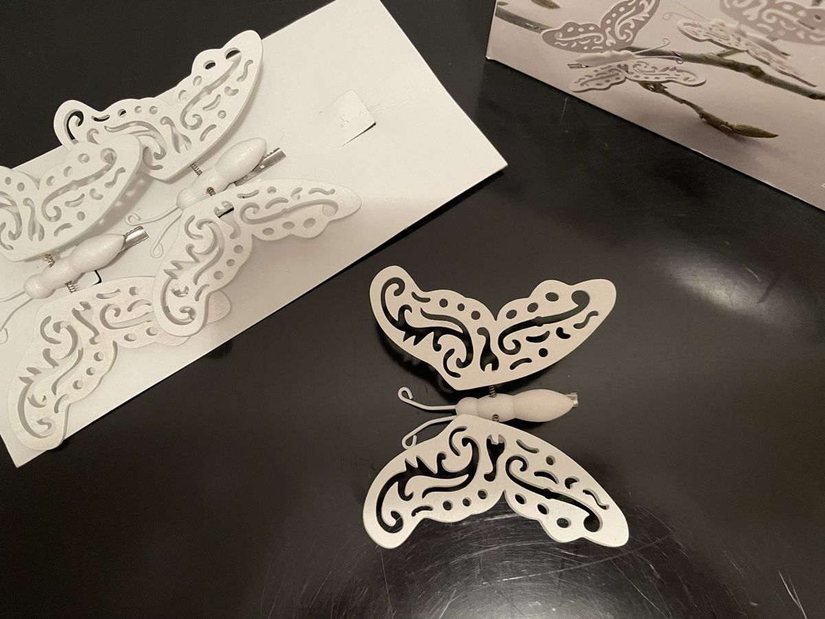 Tutte le decorazioni: 6 Schmetterlingclips, neu – Nuovo e nell'imballaggio originale da Wilderswil venduto da Renaissance1 5