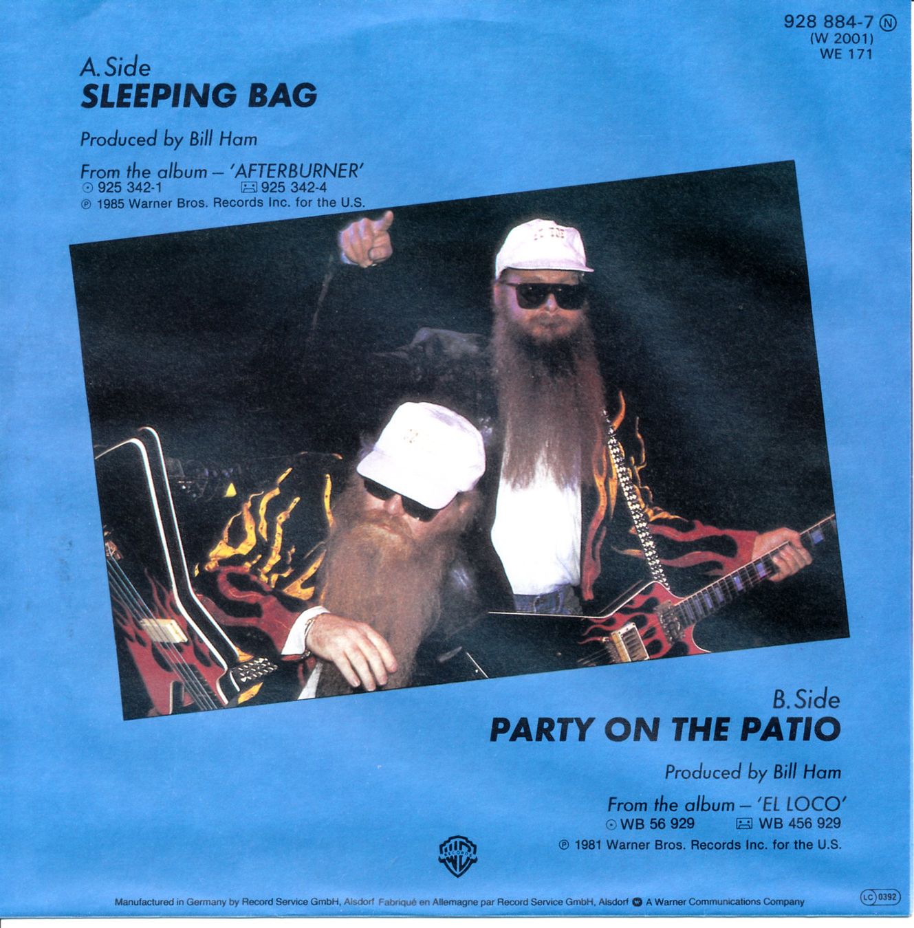 Dischi in vinile: ZZ TOP - SLEEPING BAG (7'' Vinyl Single NM) – Usato da Hedingen venduto da Studers 1