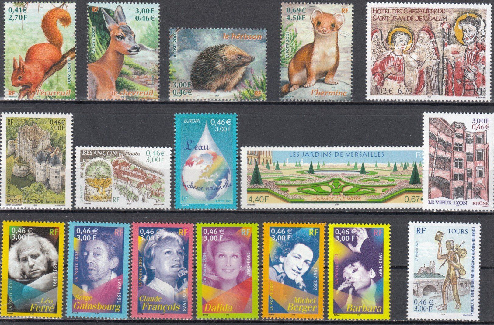 Tous les timbres: Frankreich 2001 postfrisch – D'occasion à Bürglen TG par StampGraf 9