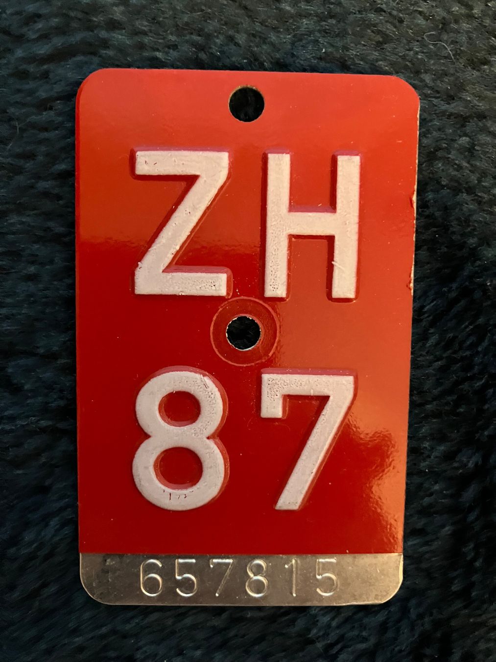 Insegne: Velo Nummer ZH 87 – Usato da Zürich venduto da Kue_Zuerich