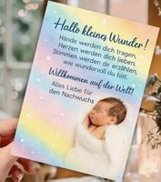 GLÜCKWUNSCH KARTE ZUR GEBURT *HALLO KLEINES WUNDER* NEU