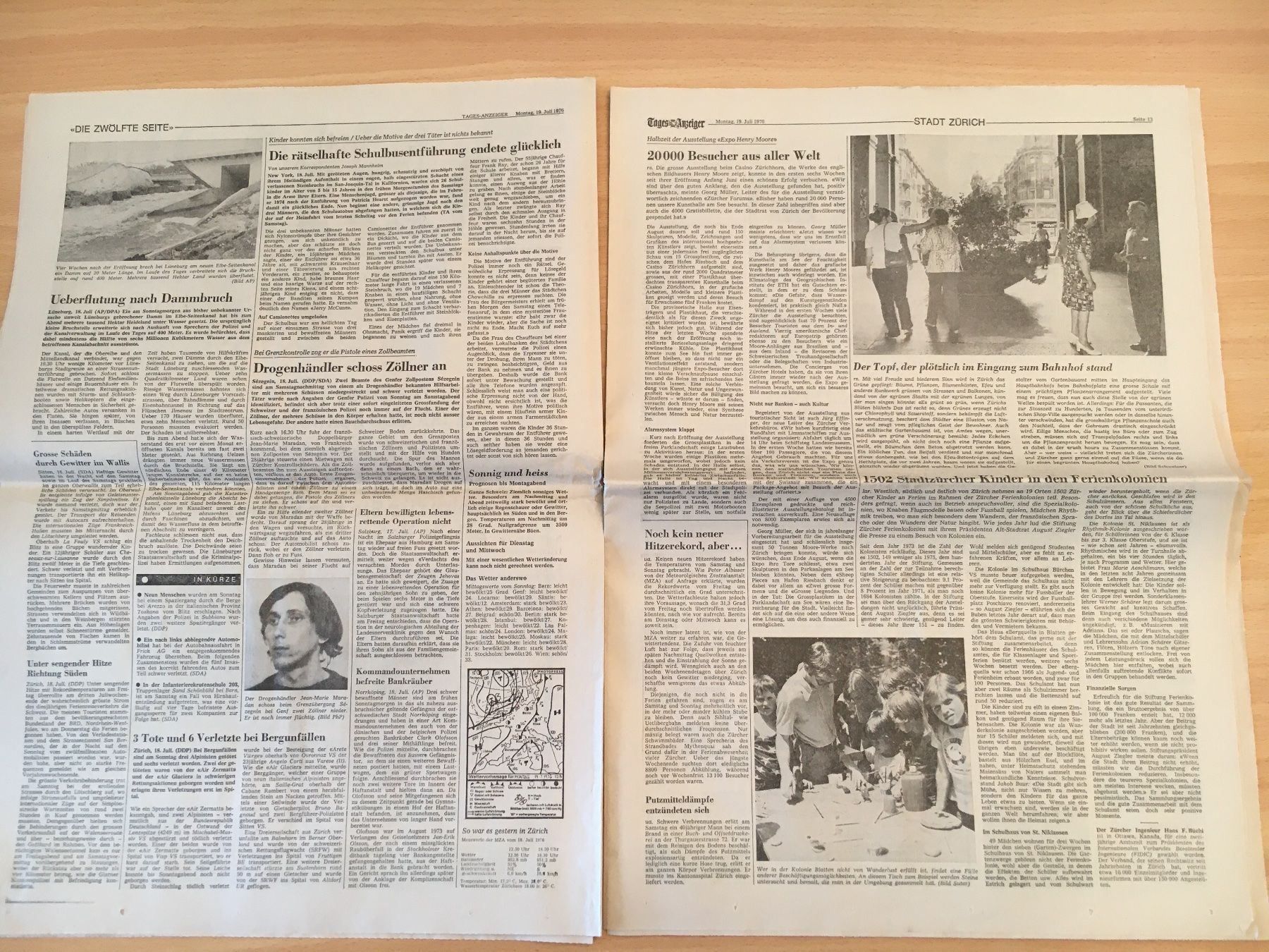 Zeitschriften & Magazine: Tagesanzeiger vom 19. Juli 1976 – Gebraucht aus Luzern von Jiggy_8898 4