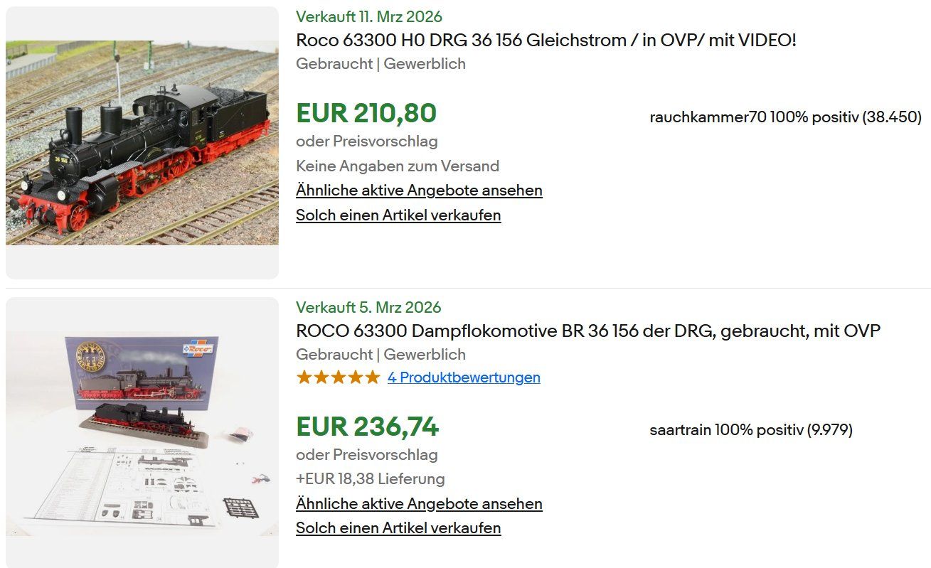 Roco Modellini di ferrovie: ROCO DR Dampflok BR 36 - DC Digital H0 63300 – Usato da Winterthur venduto da Monstera 8