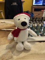 Cute Christmas Polar Bear Plush Toy with Santa Hat!