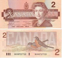 Elizabeth Kanada 2 Dollar1986 unz