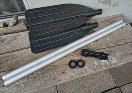 Ruder für Schlauchboot Aluminium zwei Stück mit Verbinder