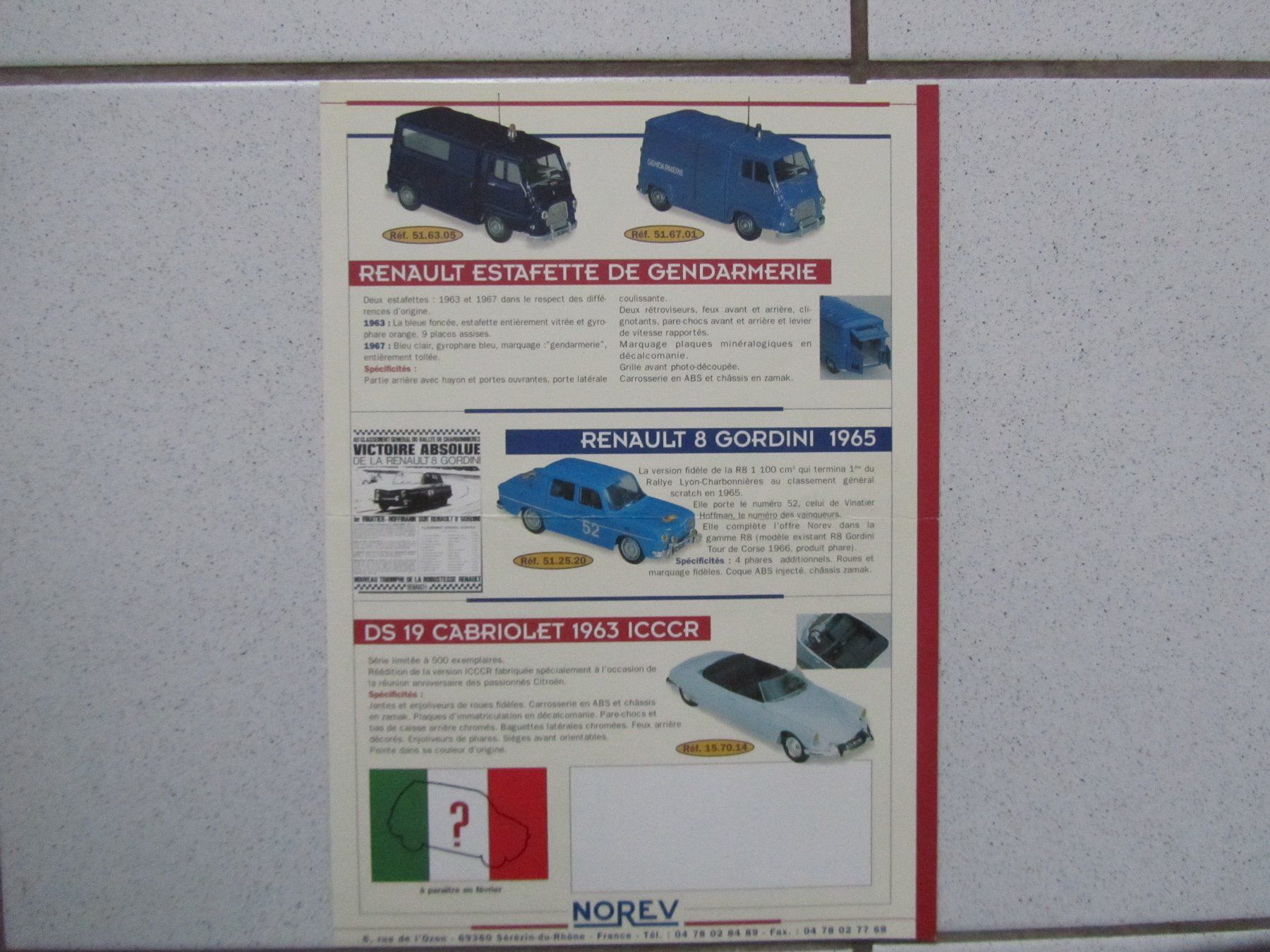 Norev Modellini d'auto: Norev, Automodell Flyer von 1996 – Usato da Weiningen ZH venduto da dietsch57 1