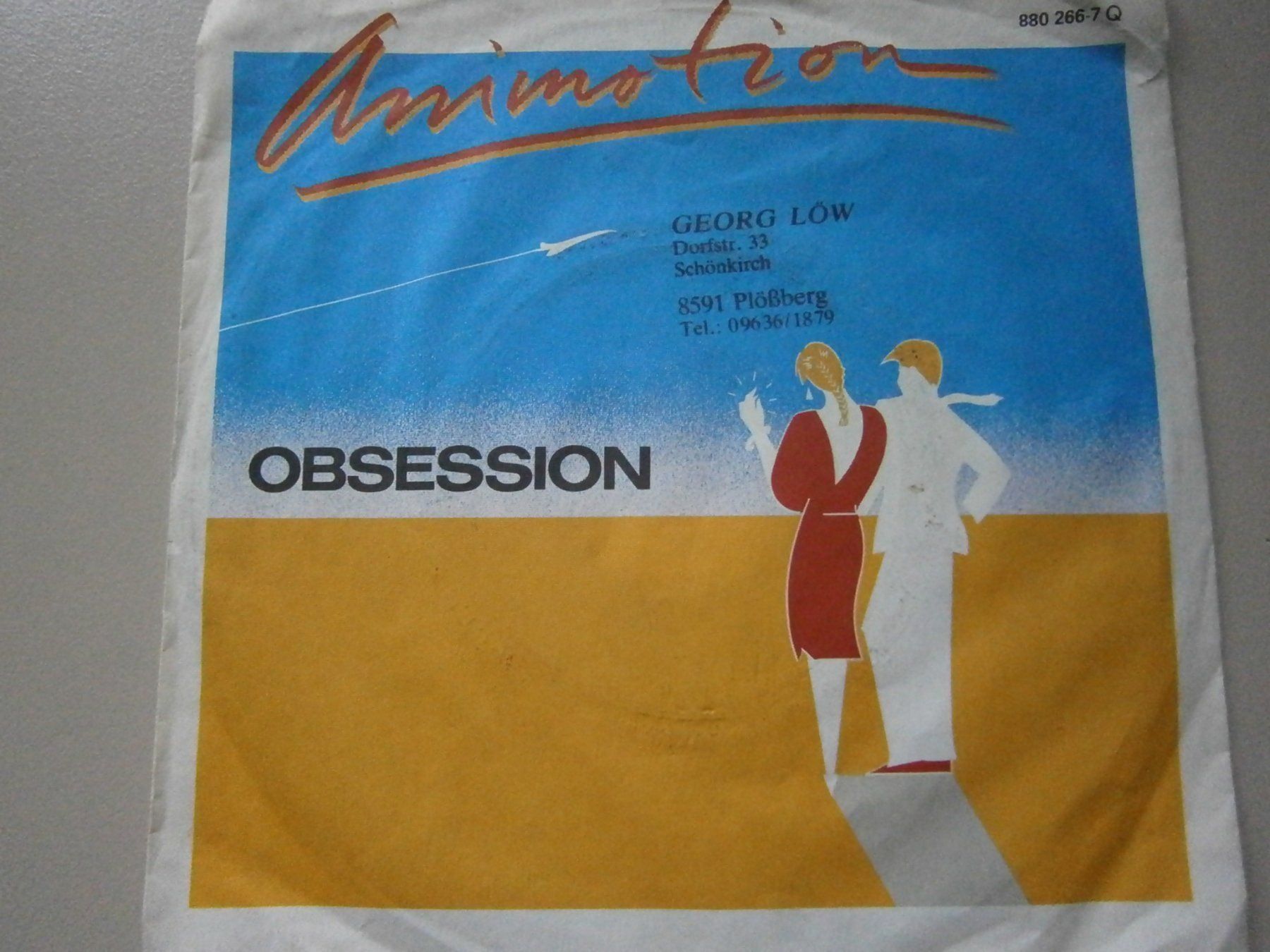 Schallplatten: Vinyl-Single Animation - Obsession – Gebraucht aus Langenthal von Modo39