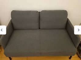 GLOSTAD 2er-Sofa, Knisa dunkelgrau