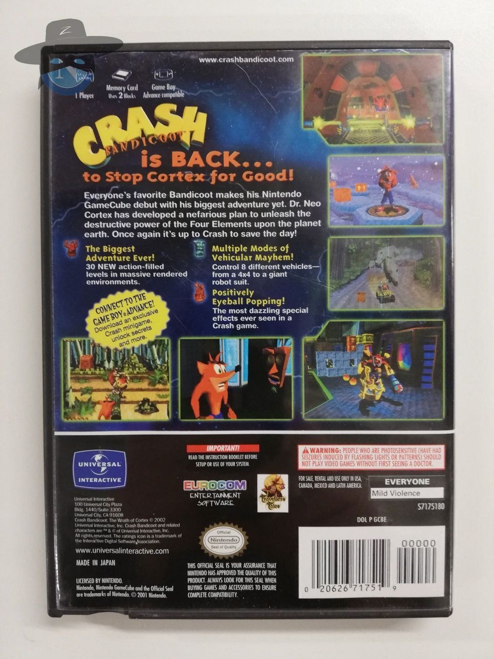 Nintendo Giochi: Crash Bandicoot         / USA / Gamecube – Usato da St. Gallen venduto da zorro_dc 1