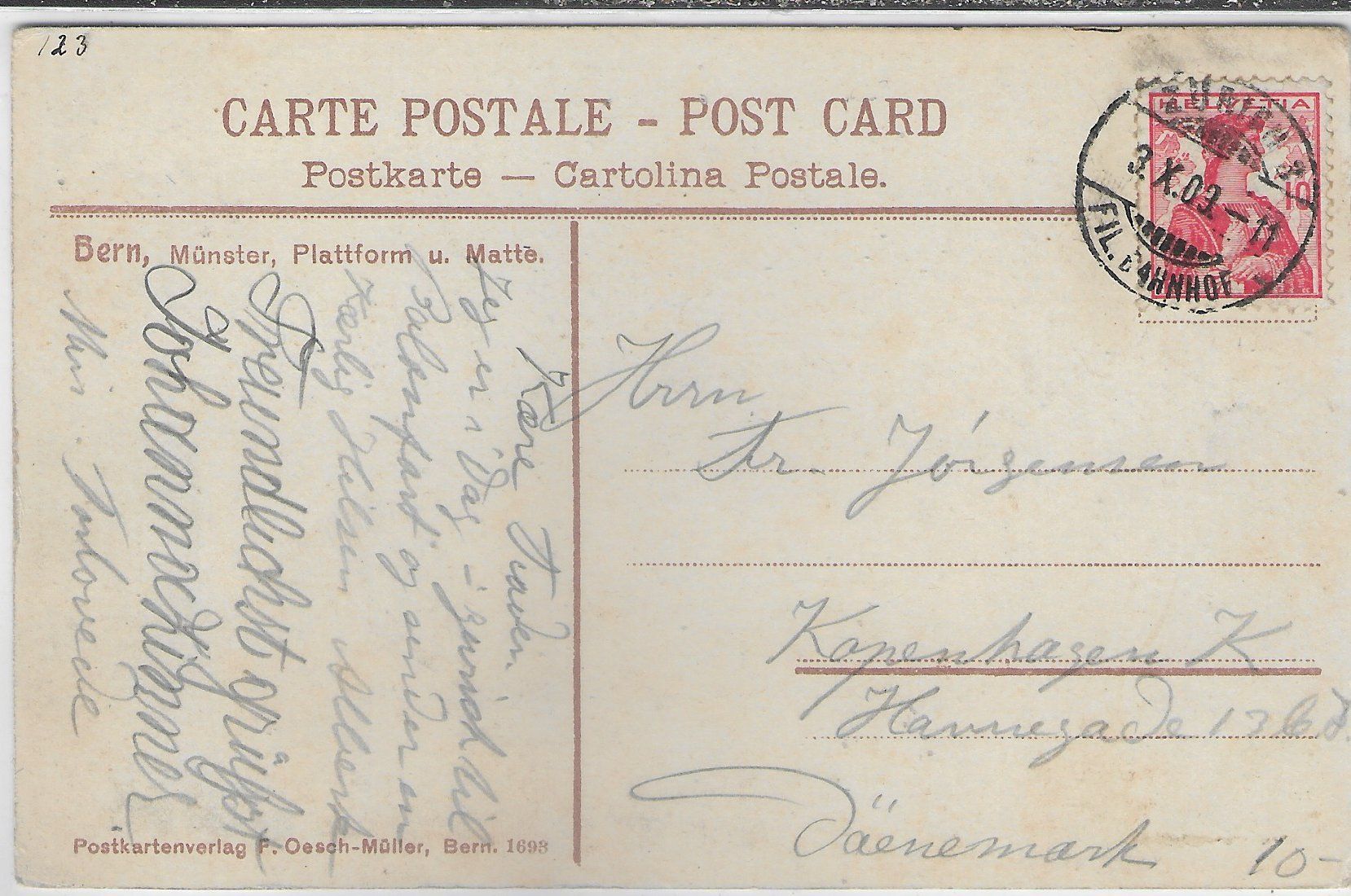 Cartoline postali: Bern - Münster, Plattform und Matte – Usato da Ettingen venduto da Kartenplanet 1