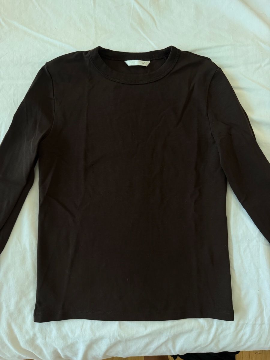 Tops: Brown Zara Long Sleeve Shirt – Neu (gemäss Beschreibung) aus Zürich von lil_h279