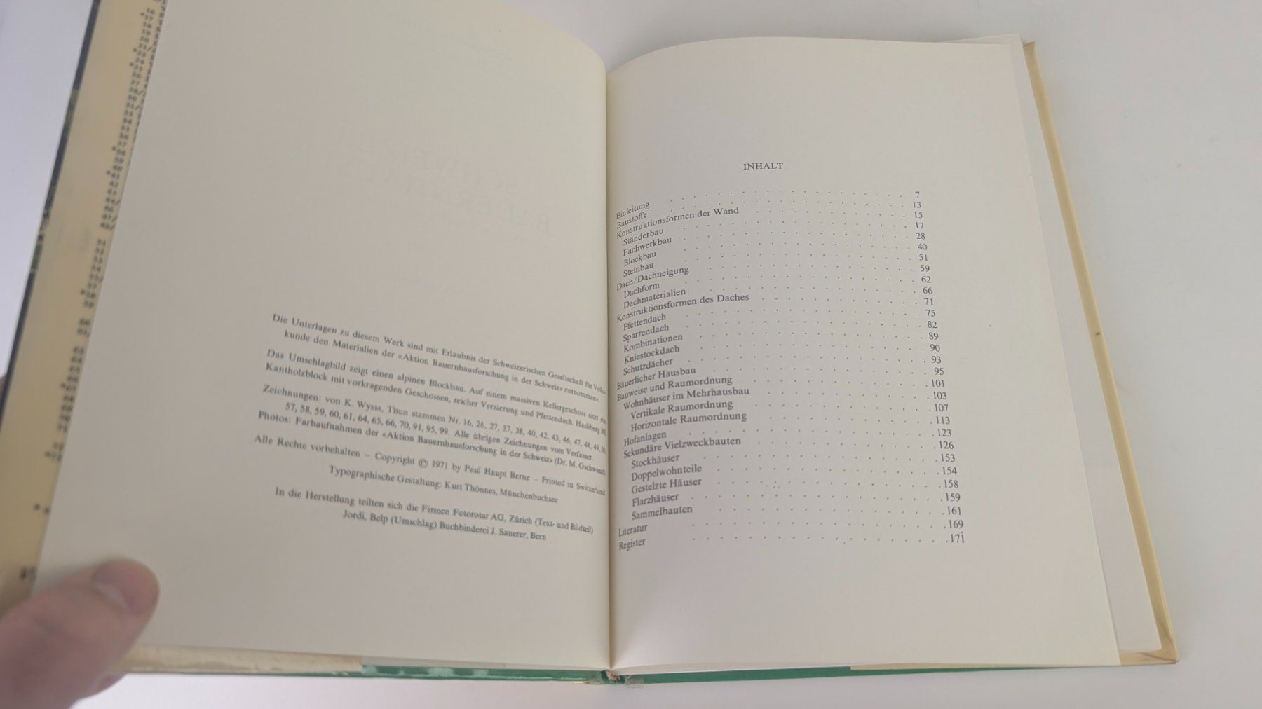 Bücher: Schweizer Heimatbücher: Schweizer Bauernhäuser 1971 – Gebraucht aus Zürich von axolottchen 3