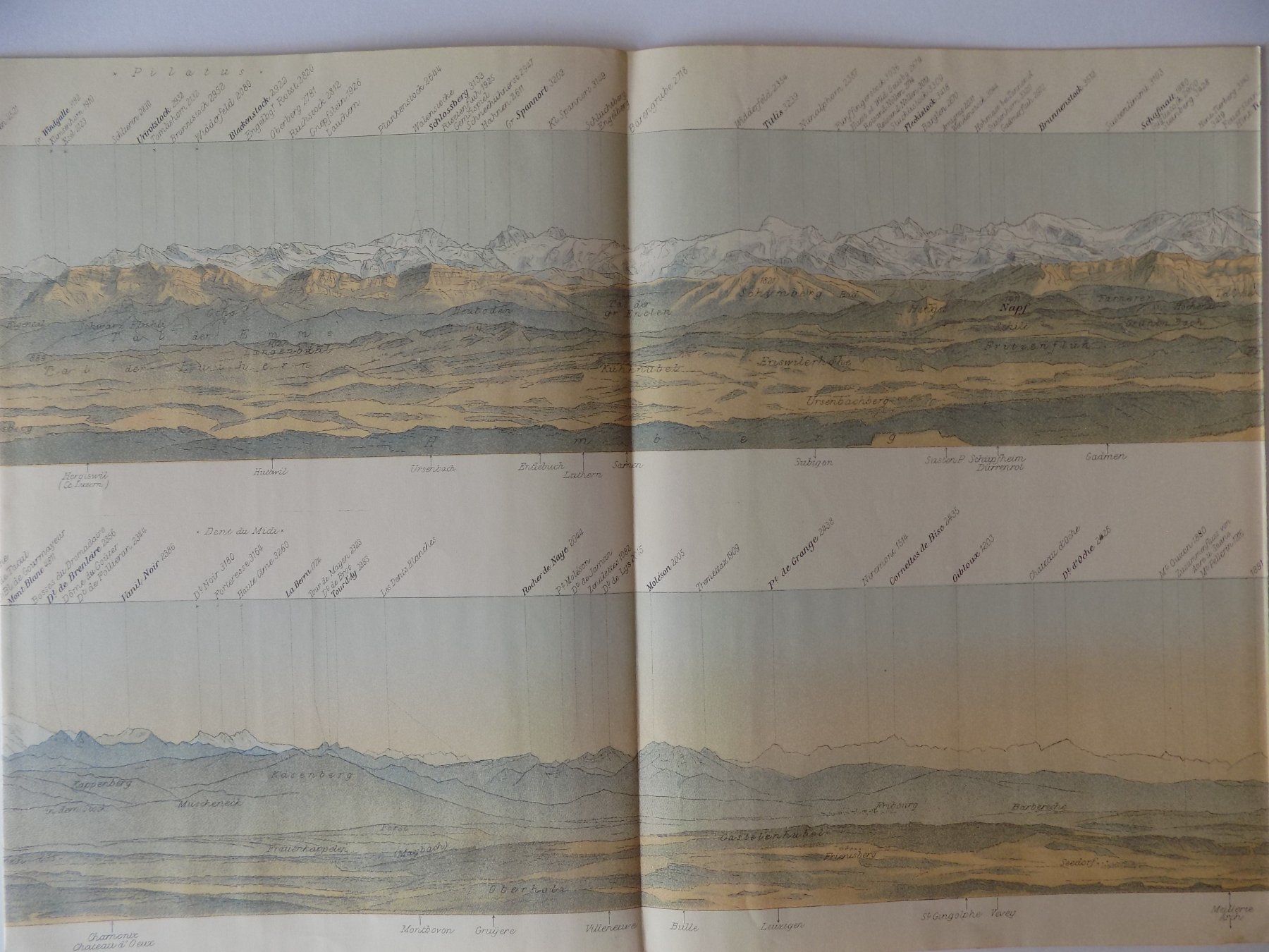 Incisioni: Panoramakarte vom Weissenstein 1904 – Usato da Risch venduto da Antikfee 2
