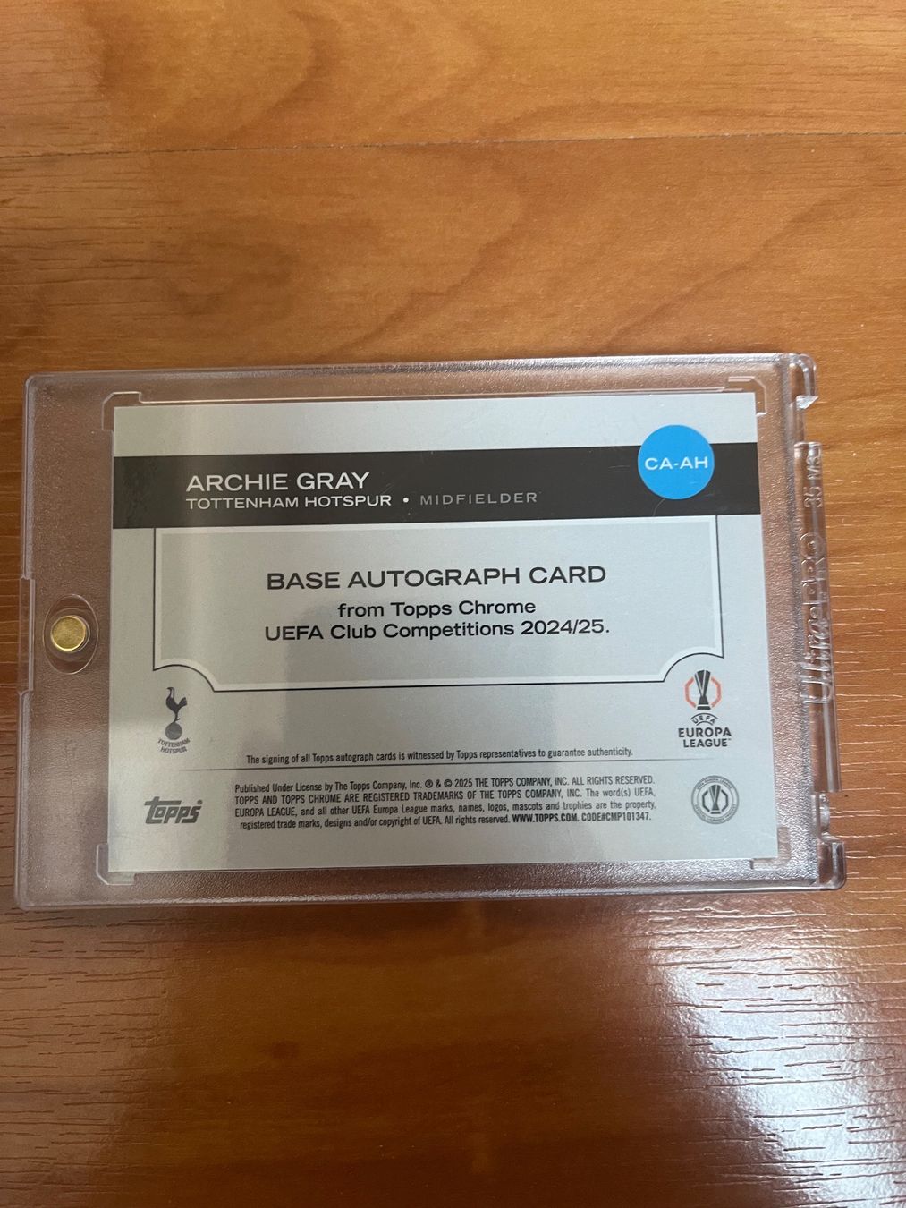 Topps Carte collezionabili: Archie Gray auto /50 – Usato da Balzers venduto da jos_6r9r 1
