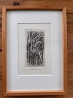 Radierung Vogel im Nest von Karl Bickel 1938