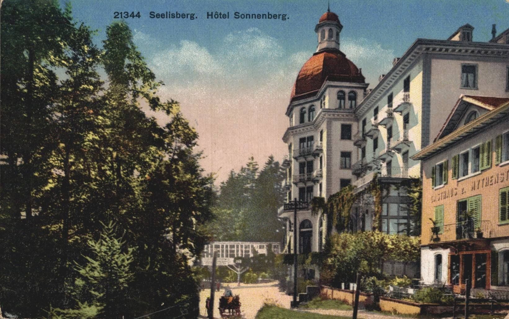 Cartoline postali: Alte Ansichtskarte Seelisberg, Hotel Sonnenberg, Top! – Usato da Luzern venduto da Kartenansicht