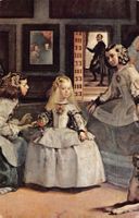 Kunst-AK, Velázquez, Las Meninas (fragmento central)