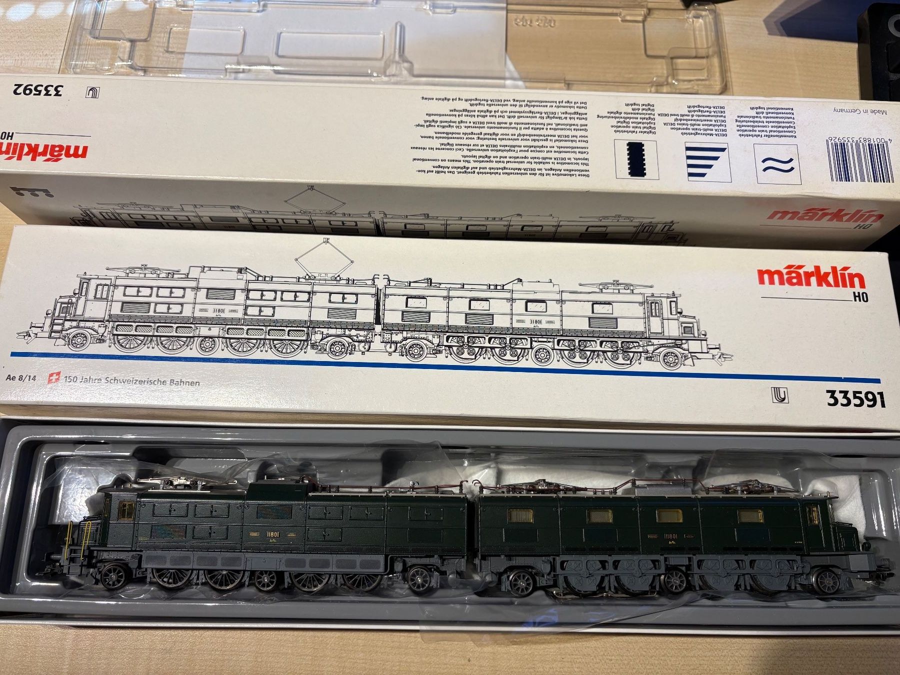 Märklin Modellini di ferrovie: Maerklin 33591 Ae 8/14 verte – Nuovo e nell'imballaggio originale da Corcelles Payerne venduto da Pierre66 7
