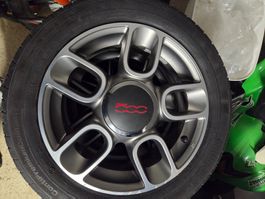 Fiat 500 Alufelgen 15zoll mit sommerpneu