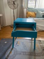 Blue Side Table with Drawer good condition