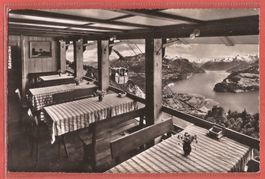 Brunnen - Seilbahn Urmiberg bei Restaurant Timpelweid 1953
