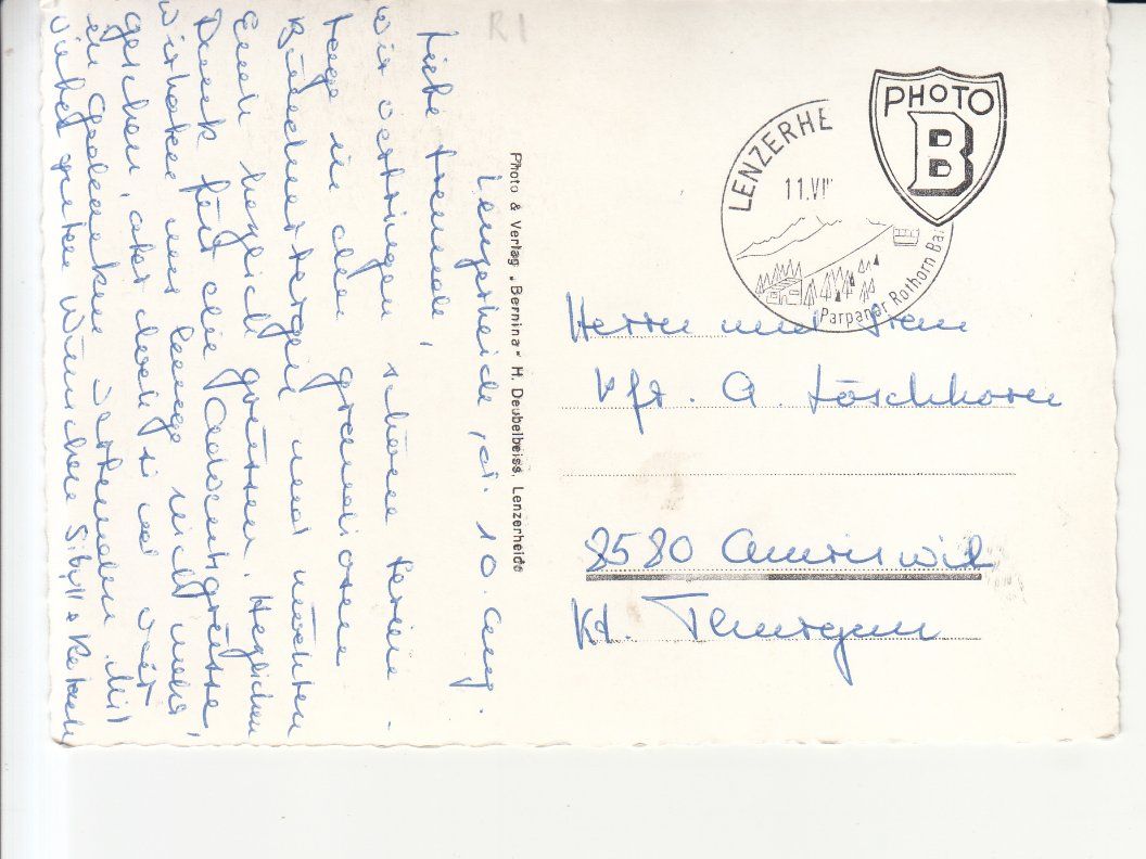 Cartoline postali: Lenzerheide ca. 1950 – Usato da Bürglen TG venduto da StampGraf 1