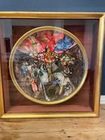 Gerahmte Teller rund, Marc Chagall nachempfunden