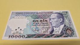 Türkei 10.000 Türkische Lira Banknote