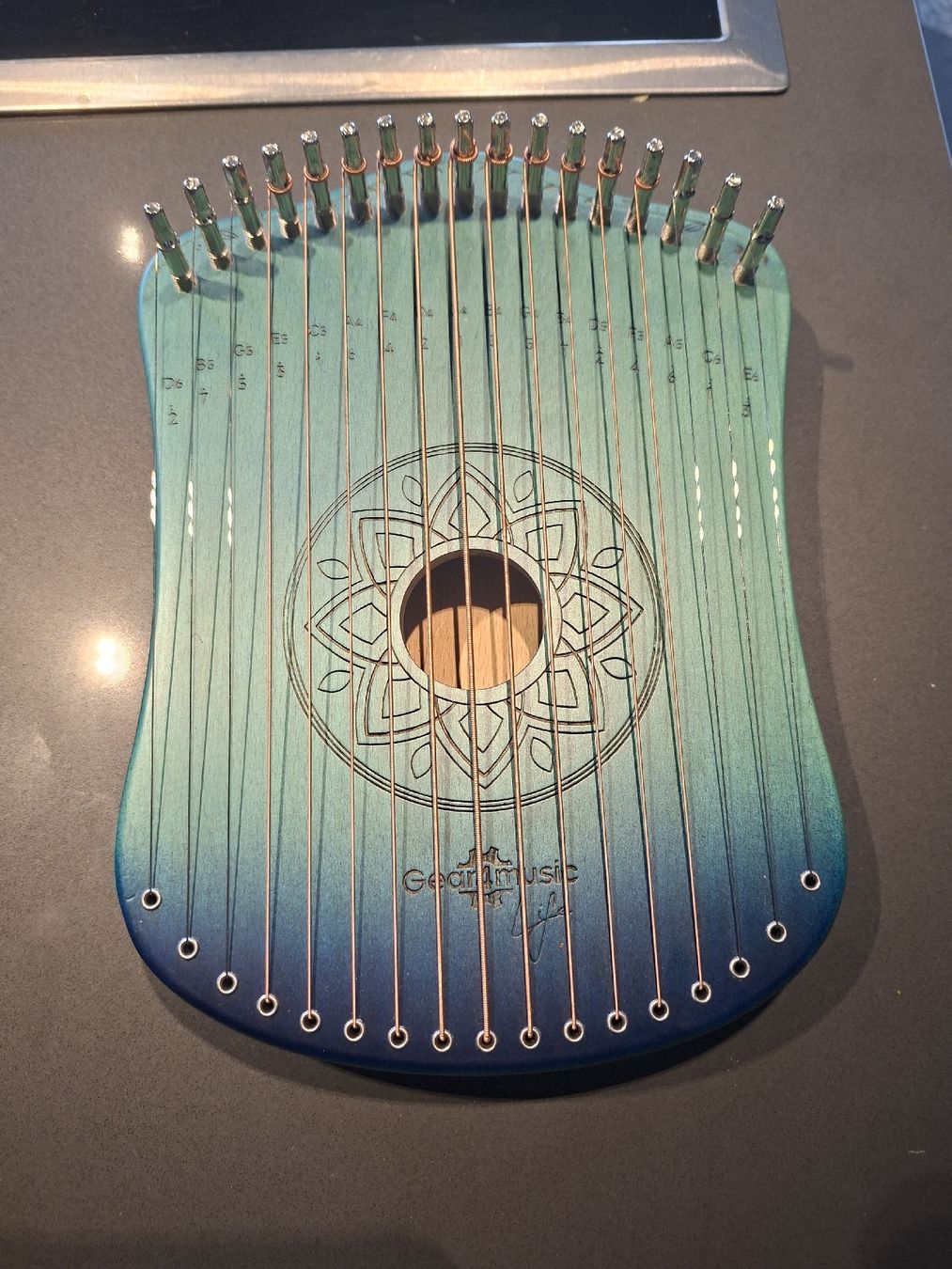 Strumenti musicali: harpika 21 cordes bleu avec étui accessoires – Nuovo (secondo la descrizione) da Collombey venduto da lon_m7qd