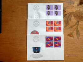 3 x FDC im 4er-Block, Satz,  Zst.558 - 560, Bern 19.9.1974
