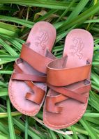 Superbes sandales minimaliste CAMEL 100%cuir n.38