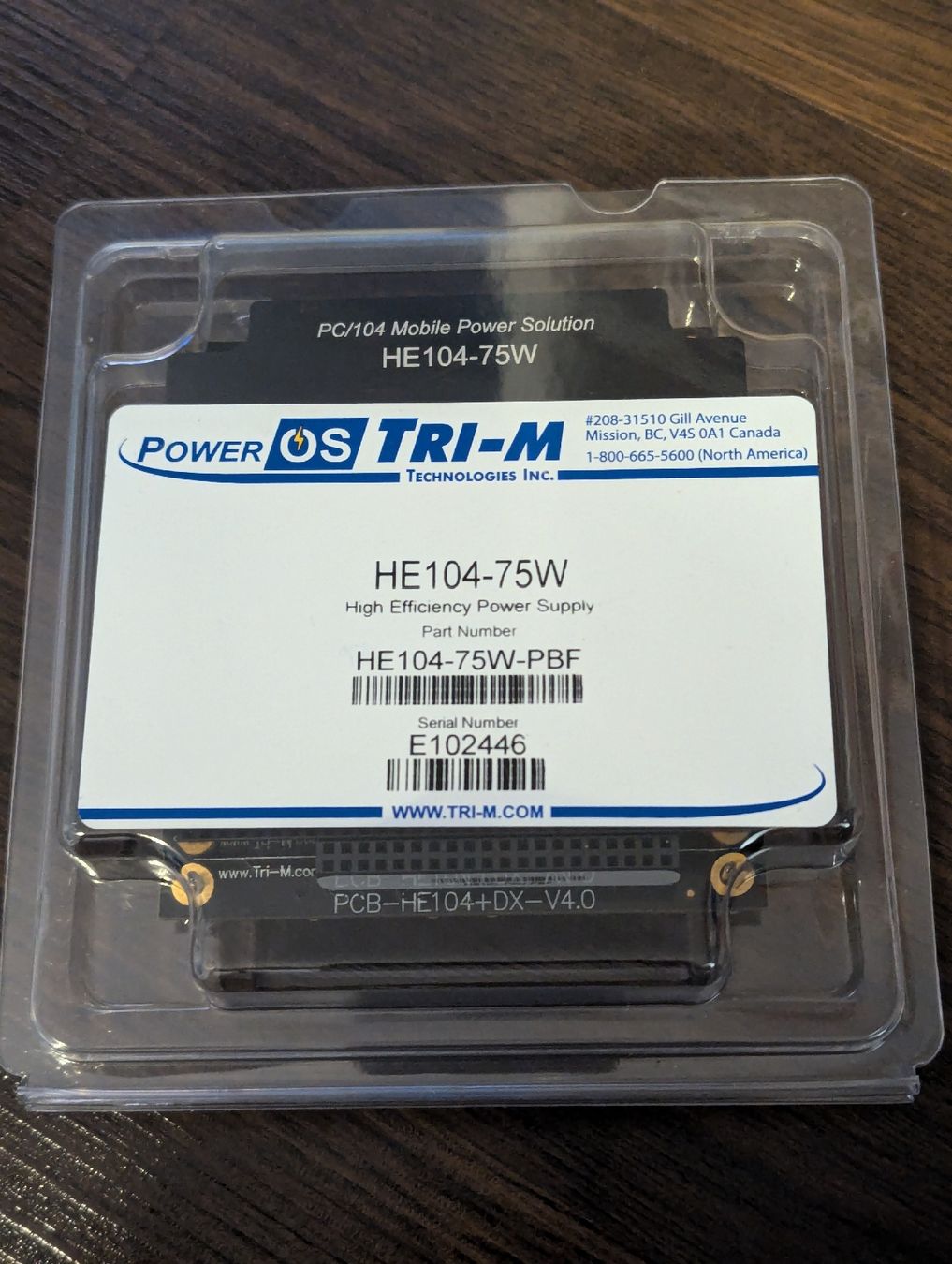 Alimentazione elettrica: Tri-M HE104-75W PC/104 Power Supply Module New – Nuovo e nell'imballaggio originale da Baden venduto da swiss-alps