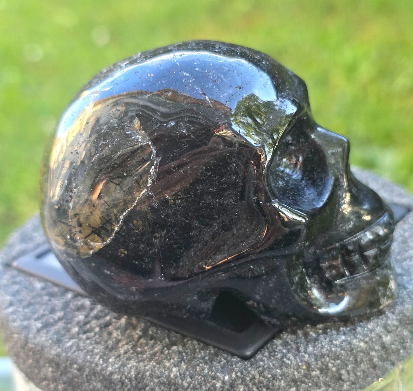 Minerali & Pietre curative: Eleganter schwarzer Turmalin Schädel A 293g – Nuovo e nell'imballaggio originale da Matzingen venduto da Shay_Crystalz 2